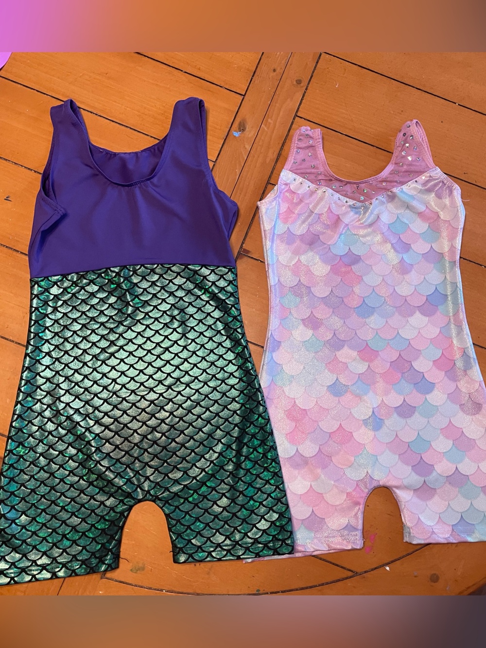 Small (6/7) Gymnastics Leotards - Mermaid- Shimmery